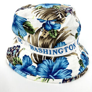 Washington DC Bucket Hat 100% Cotton Floral One Size